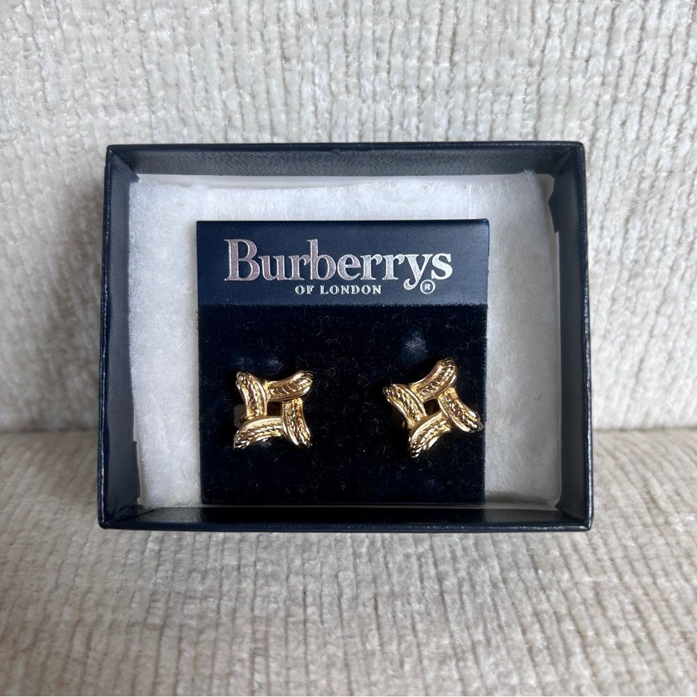 Burberrys Clip On Earrings with Original box